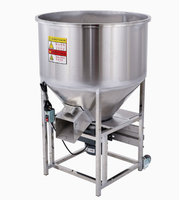 Mélangeur d'aliments pour animaux de ferme, machine à granulés pour petits animaux et volailles, broyeur et mélangeur de céréales et de maïs en poudre avec réservoir pour l'alimentation animale