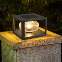 Exterior IP65 impermeable Solar jardín valla puerta paisaje decoración iluminación Villa columna lámpara Led poste Pilar Luz