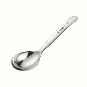 Cucharas Grandes para Sopa, Redondas, Resistentes, con Logotipo Personalizado, de Acero Inoxidable 316, con Acabado Espejo, con Mango Largo, para Fiestas - Product Image 1