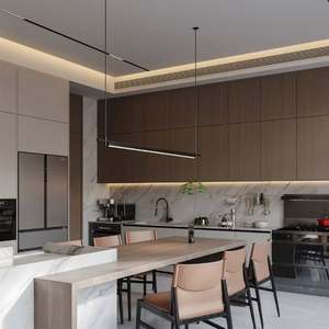 Free Design Modern Customized Luxury Plywood Eco-Friendly Cooking <b>Cabinet</b> Dining Island Table One-Piece Assembled Kitchen - Product Image 3