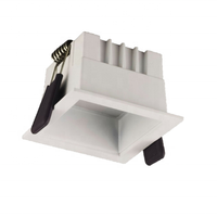 Plafonnier encastré LED carré SMD étanche anti-éblouissement avec diffuseur PC 7W 12W 18W, angle de faisceau 90 degrés 4000K