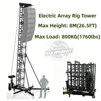 Support de levage vertical pour enceintes Line Array électriques, type tour de levage en treillis pliable pour systèmes d'enceintes en ligne