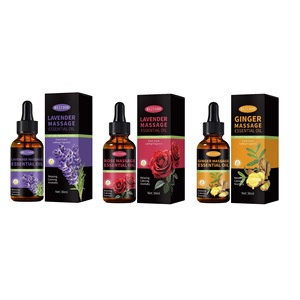 Huile de massage végétale aux extraits naturels de gingembre, rose et lavande (en option) – Hydratante et lissante pour le corps - Product Image 4