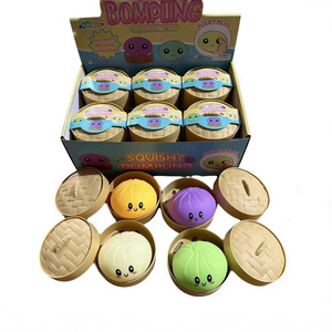 Colorful TPR Squishy Dumpling Bun Toy for Kids-Unisex Educational Sensory <b>Fidget</b> Toy Custom Logo Squeeze Toy - Product Image 4