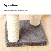 Arbre à chat à 3 niveaux pour chatons d'intérieur, petite tour pour chat avec poteaux à gratter en sisal, maisonnette en peluche avec jouet suspendu