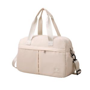 Expandable Travel Bag Large Capacity Maternity Bag Multi-functional Dry Wet Separation Crossbody Luggage Bag Unisex Off-white - Product Image 2