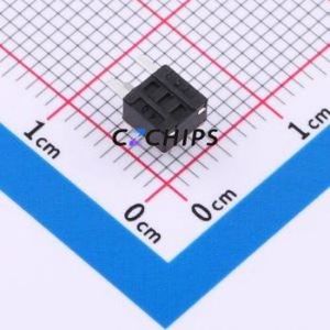 K2-1109DE-C4SW-01 Tactile Switch Through hole Component THT Switch Single Pole Single Throw Round Button 2.5N Right Angle Insert - Product Image 2