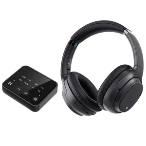 Headphone nirkabel RT5008, Headphone RT5008 Ankbit ANC untuk TV dengan pemancar Bluetooth 5.3, Headset Over-Ear Floadable waktu bermain 60 jam