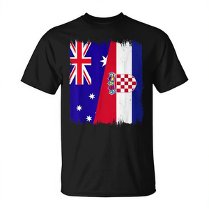 Camiseta con bandera de Australia y Croacia, orgullo australiano y croata - Product Image 2