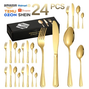 4-Piece Bead Dot Stainless Steel Tableware Set Hotel Western Knife Fork Spoon 24-Piece Dot Knife - Product Image 5