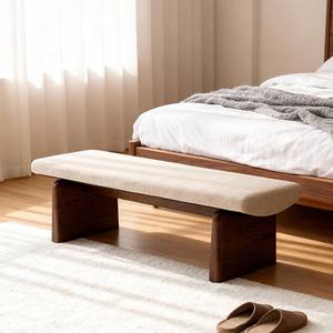 Minimalist Solid Wood <b>Bench</b> Upholstered Long <b>Bench</b> For Dining Room Bedroom <b>Entryway</b> Durable Modern Design - Product Image 4
