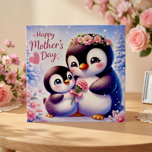 Carte pop-up pingouin artisanale en papier fleuri pour la Fête des Mères et la Saint-Valentin, cadeaux d'amour du Vietnam, les plus vendus et très tendance - Product Image 5