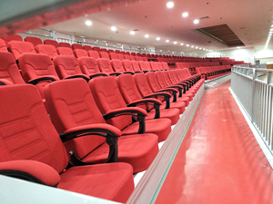 Silla Plegable Tapizada para Auditorio con Reposabrazos Ajustables y Soporte Metálico para Eventos Deportivos - Product Image 4