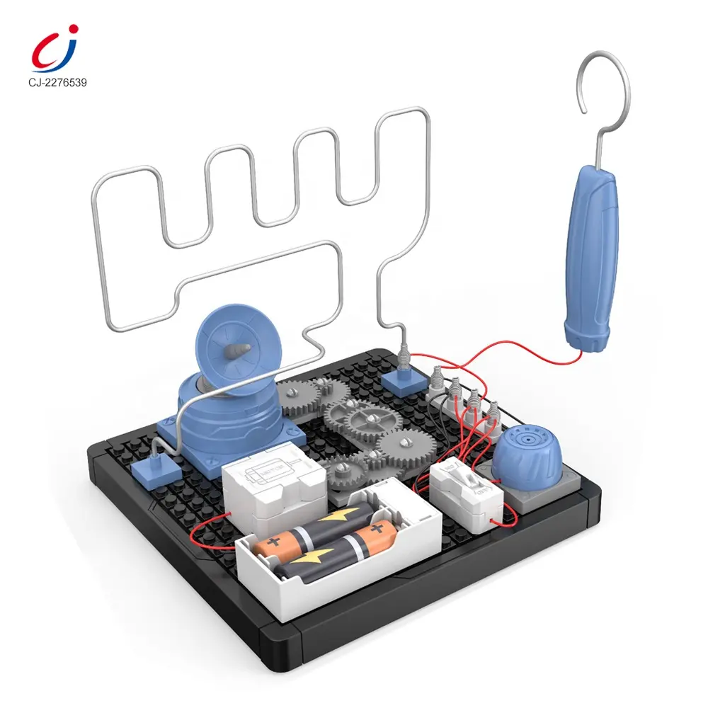 Circuito de experimento de ciência, diy, montar haste, jogo, brinquedo, escorredor educacional, labirinto de toque elétrico