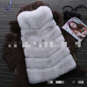 Dernier manteau de <span class=keywords><strong>fourrure</strong></span> à la mode pour femmes et filles Faux renard <span class=keywords><strong>sans</strong></span> manches vêtements de luxe doux pour l'extérieur <span class=keywords><strong>gilet</strong></span> en <span class=keywords><strong>fourrure</strong></span> - Product Image 5