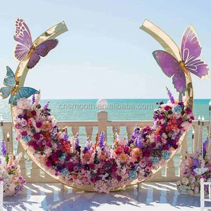 Chất Lượng Cao Vàng Vòng PVC <span class=keywords><strong>Acrylic</strong></span> Backdrop Đám Cưới Hiển Thị <span class=keywords><strong>Balloon</strong></span> Flower Đứng Cho Đám Cưới - Product Image 6