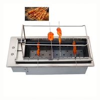Parrilla Eléctrica Comercial Tipo Push-Pull para Cocina, Barbacoa sin Humo, Máquina de Asar Brochetas, Equipo de Mesa