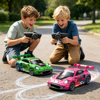 WGNRC 64001 Voiture RC miniature à échelle 1/64 entièrement proportionnelle, voiture de course RC miniature de bureau, voiture RC miniature de poche, voiture RC miniature de sport