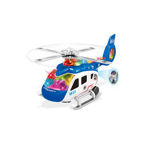 Jouets d'avion en plastique éducatifs pour enfants, hélicoptères électriques avec lumière et musique, jouets transparents - Product Image 2