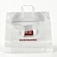 Bolsa de Compras de Plástico Personalizada con Asa de Lazo y Logotipo Impreso, Bolsa de Compras de Plástico Tipo Boutique