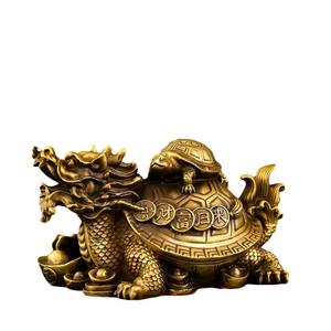 Antiek Bronzen Schildpad Beeld Metalen Ambachten Messing Sculptuur Imitatieve Giettechniek Voor Chinees Nieuwjaar Home Decor Afstuderen - Product Image 2