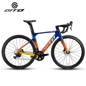 Bicicleta de Carretera GITO G325 de Fibra de Carbono <span class=keywords><strong>SMR</strong></span> con Grupo de 24 Velocidades 105, Frenos de Disco Hidráulicos, Cableado Interno y Cuadro Rígido para Carreras - Product Image 1