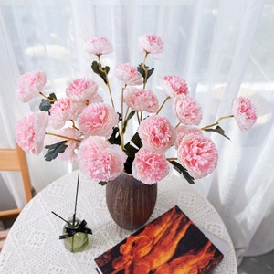 ดอกโบตั๋นประดิษฐ์สีชมพู CallaFloral คุณภาพสูง กิ่งเดี่ยว สำหรับตกแต่งงานแต่งงานและบ้าน - Product Image 1