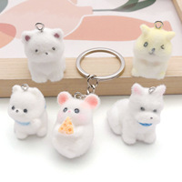 Aksesoris Hewan Berbulu untuk Perhiasan DIY, 29mm, Resin 3D Gantungan Kunci Anjing Tikus Kucing, 20 Model