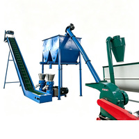 Machine de production de granulés à double tête à matrice plate pour le broyage et le mélange de maïs et de céréales, destinée aux bovins, ovins et volailles