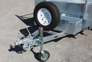 Les remorques hydrauliques 3500KG de dessus plat de verseur de 12 * 7ft 3 voies ont évalué des remorques de déchargement d'individu avec l'ODM d'OEM de grandes remorques de cargaison de cage - Product Image 4