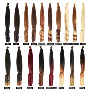 Factory Cheap Premium Synthetic Hair <strong>Attachments</strong> Straight <strong>Curly</strong> Crochet Hair Braids Spiral Curls Braiding Hair for Women - Product Image 5