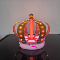 Présentoir de bouteille LED personnalisé avec logo, support lumineux en acrylique pour bouteille de vin, présentoir de bouteille de champagne pour boîte de nuit, pour les fêtes