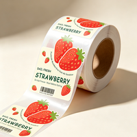 Etiquetas Adhesivas Personalizadas de PVC con Código de Barras para Frutas, Resistentes al Agua y al Calor, para Empaquetado de Fresas
