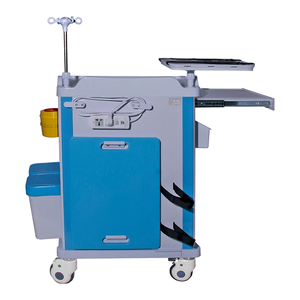 4 서랍이있는 저렴한 병원 모바일 <span class=keywords><strong>ABS</strong></span> 플라스틱 의료 응급 소생 트롤리 충돌 카트 - Product Image 2