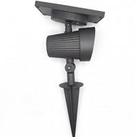 Projecteur solaire LED extérieur haute efficacité à angle réglable, avec piquet en aluminium, étanche IP44, à commande par capteur pour jardin (vente en gros)