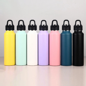 24oz Stainless Steel 8-color Leak-proof Vacuum Insulated Gym Outdoor Tumbler Standard Mouth Lid Food Grade Portable Bottles - Product Image 1