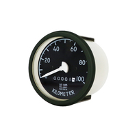 MrGauge Tachometer Elektronik Truk 0-100Km/jam 85mm Pengukur Kecepatan 12/24V Kilometer SE1003 2668-100-3A MFR-095827 untuk HMMWV