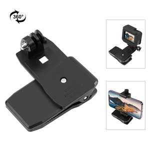 Accesorios para Cámara a <span class=keywords><strong>Precio</strong></span> de Fábrica, 4 en 1, Clip Giratorio de 360° para Mochila y Sombrero, Rec-mounts con Adaptador de Abrazadera para Teléfono - Product Image 2