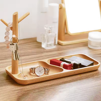 Porte-clés en bois de hêtre massif, plateau en bois, décoration créative pour porche, boîte de rangement, décoration de maison en bois pour le salon