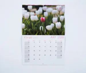 Customize big size landscape high quality printing wall calendar 2023 yearly daily calendar with hanger hole