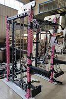 Máquina Smith Tres en Uno YG Fitness YG-A006, Máquina Multifuncional de Poleas Cruzadas para Uso Comercial, Pila de Pesas de 60 kg