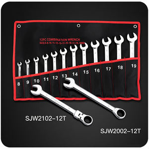 14-delige dubbelzijdige ratelratel sleutelset met metrische maten 8 9 10 11 12 13 14 15 16 17 18 19 22 24 mm, 72-tands combinatie ratelratel sleutelset - Product Image 4