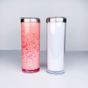 New Design 20Oz Double Wall Stainless Steel Leak Proof Coffee <b>Mugs</b> Tumbler for Straight with Straw Contemporary Snow Globe - Product Image 2