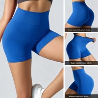 Shorts de Yoga de Alta Elasticidad, Sin Costuras, de Spandex y Nailon, Resistentes a las Arrugas, con Efecto Levanta Glúteos, para Mujer, Tallas Grandes, Leggings Moldeadores