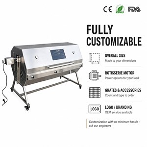 Four à rôtir d'agneau entier commercial automatique rotatif en acier inoxydable de qualité alimentaire moderne personnalisé pour <span class=keywords><strong>barbecue</strong></span> extérieur CE RoHS OEM - Product Image 3