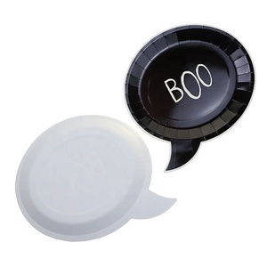 BECOL Offre Spéciale ensemble de vaisselle de noël écologique personnalisé imprimé incrusté symbole assiettes en papier jetables pour dîner pour la fête - Product Image 3