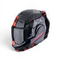 Casque modulaire Scorpion Exo Tech Evo Noir Rouge XL en polycarbonate pour moto