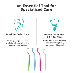 Lot de 4 brosses à dents à touffe unique souple Brosse interdentaire pour appareils orthodontiques Implants Ponts Nettoyage des - Product Image 6