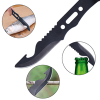 Ustensile de camping multifonctionnel 7 en 1, sifflet de survie inclus avec cuillère, fourchette, couteau - pour les aventures en plein air