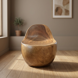 Silla Ocasional Rectangular Hecha a Mano de Madera de Mango con Diseño Tradicional - Respaldo Tallado, Ecológica y Duradera, Venta al por Mayor en India - Product Image 3